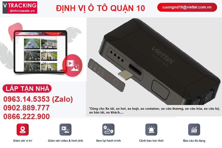 Định vị ô tô Quận 10 Viettel